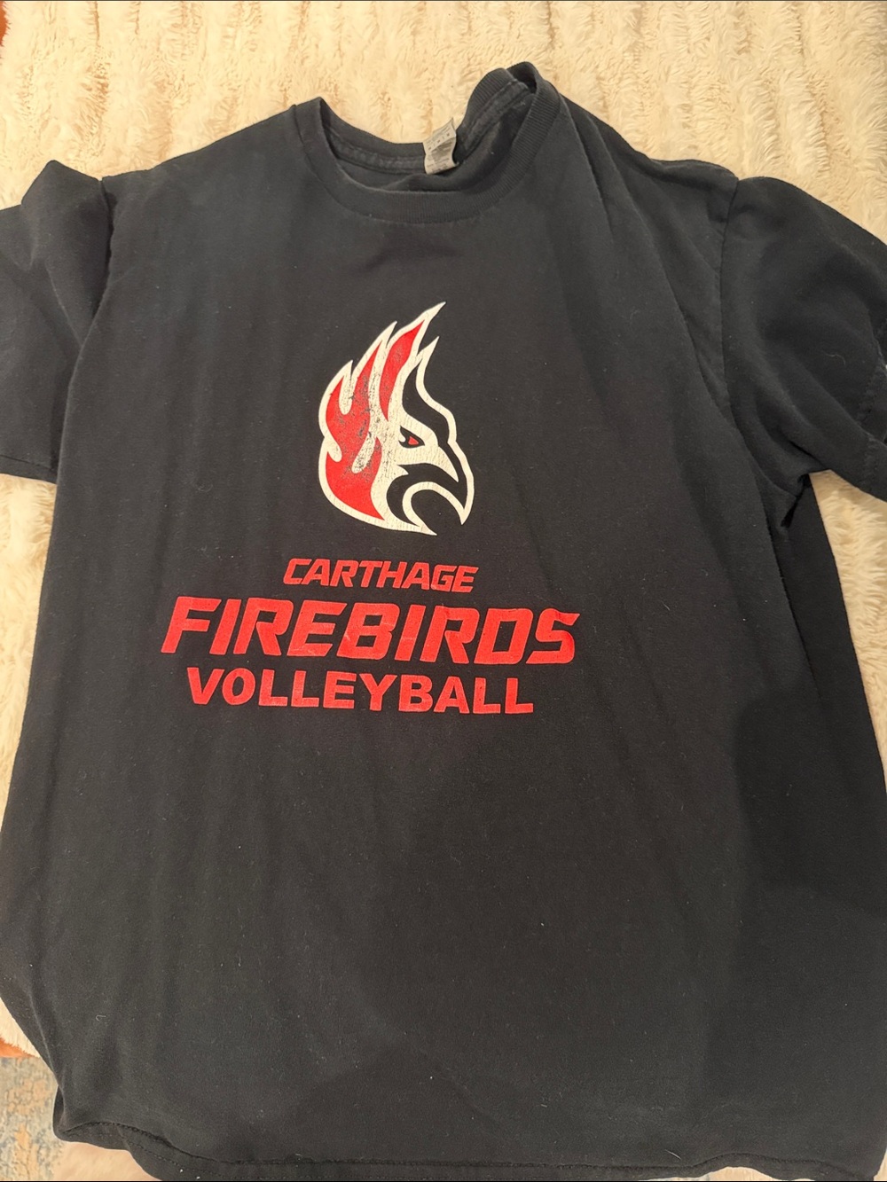 Women's Black & Red Volleyball Tee